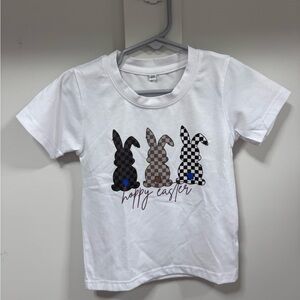 Kids White Hoppy Easter Bunny T-Shirt